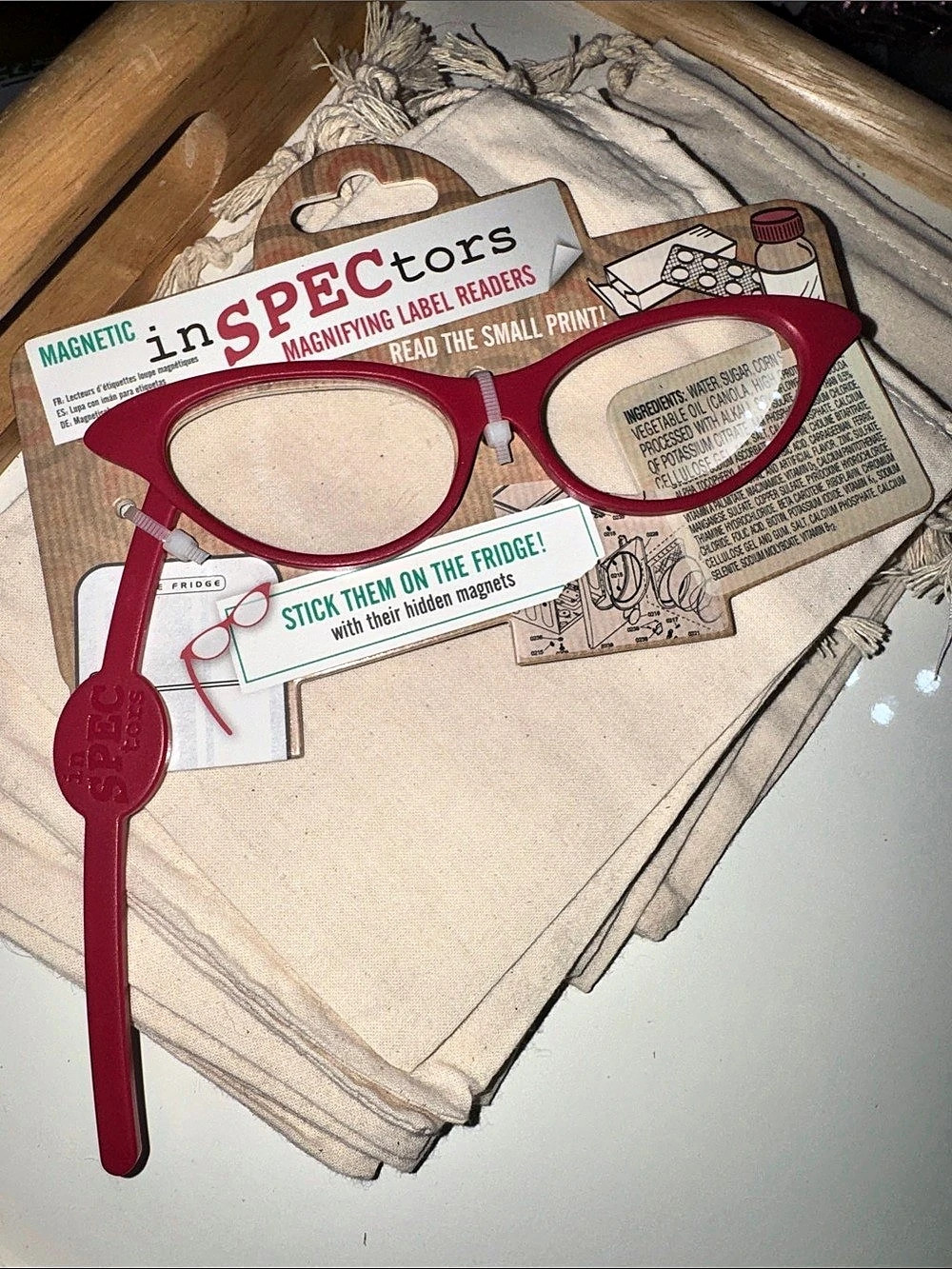 inSPECtors The Secretarial Magnetic Label Reader Red Glasses